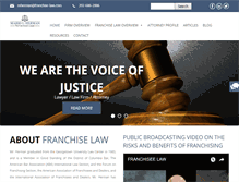 Tablet Screenshot of franchise-law.com